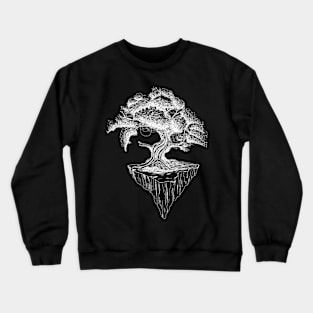 Hand drawing of the fantasy old tree Crewneck Sweatshirt